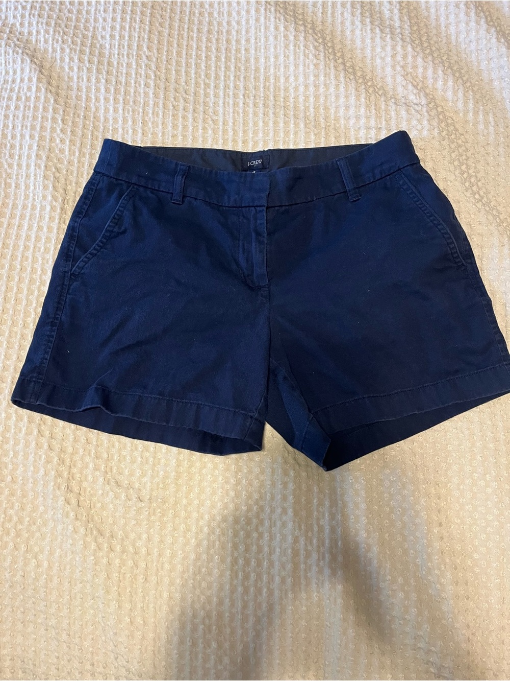J. Crew Dark Blue Cotton Chino Bermuda Shorts